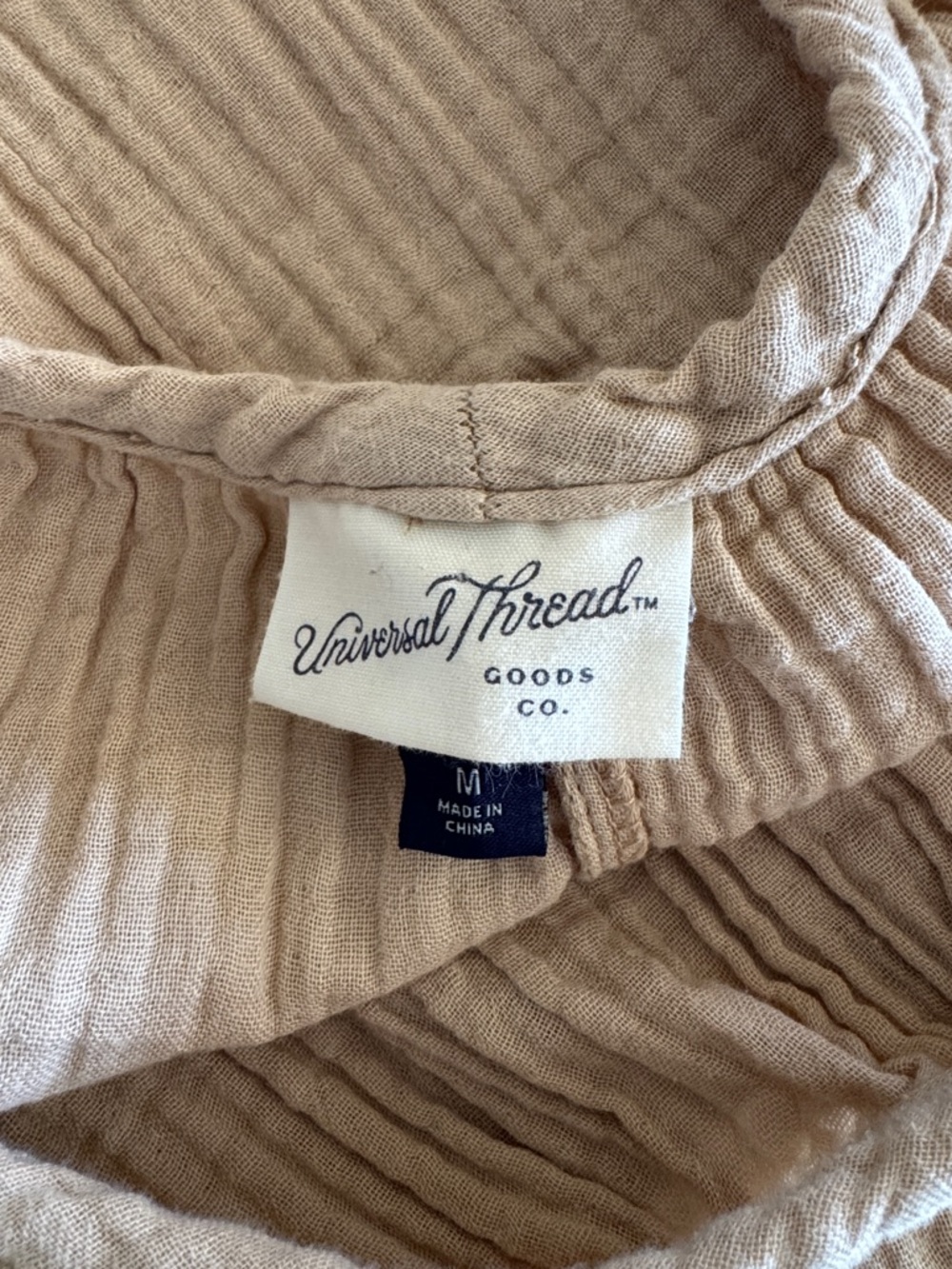 Universal Thread 100% Cotton Gauze Tan Halter Maxi Dress with Side Slits Size M - Picture 5 of 6